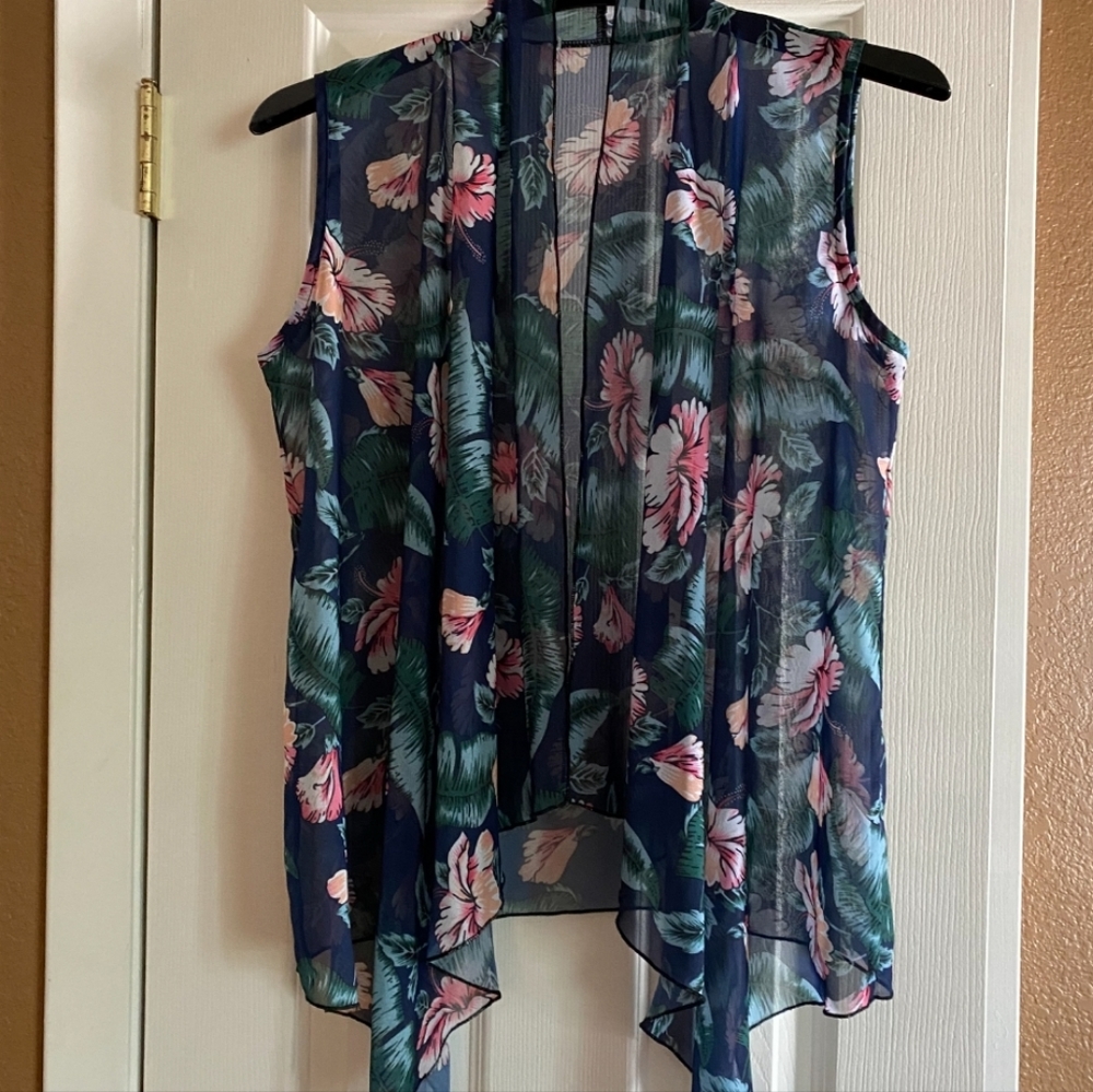 Blue Floral Blouse